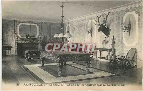 Cartes postales Rambouillet - le ch�teau - la salle de jeu Billard