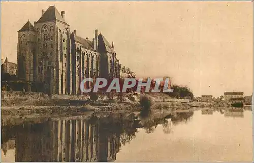 Ansichtskarte AK l'Abbaye de Solesmes vue de la rive droite de la Sarthe