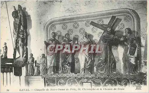 Cartes postales Laval - Chapelle de Notre-Dame de Pritz St Christophe et Le chemin de Croix