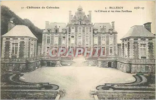 Cartes postales Ch�teau du Calvados - Balleroy le ch�teau et ses deux pavillons
