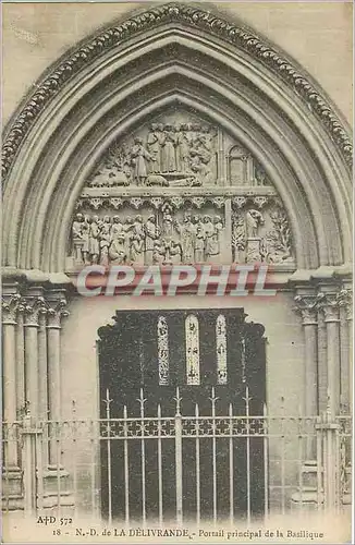 Ansichtskarte AK N.-D.de la Delivrande - portail principal de la basilique
