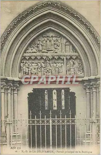 Cartes postales N.-D.de la Delivrande - portail principal de la basilique