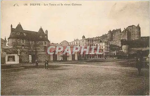 Cartes postales Dieppe - les tours et le vieux ch�teau