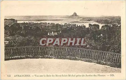 Ansichtskarte AK Avranches - vue sur la Baie du Mont-Saint-Michel prise du Jardin des Plantes