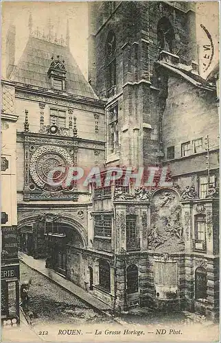 Cartes postales Rouen - la grosse horloge