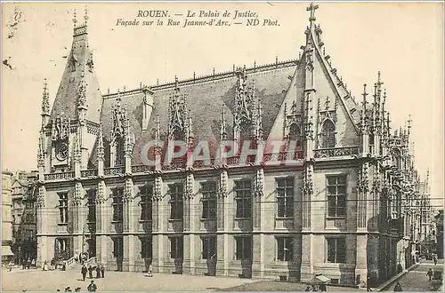 Cartes postales Rouen - le Pallais de Justice fa�ade sur la rue Jeanne-d'Arc