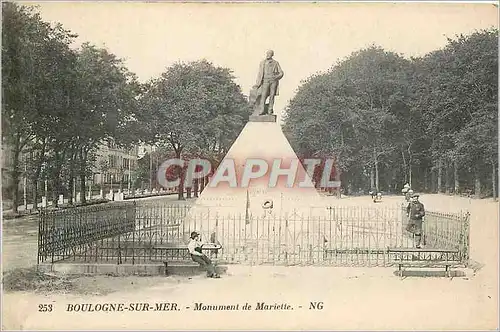 Cartes postales Boulogne sur Mer - Monument de Mariette