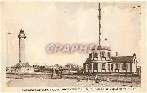 Ansichtskarte AK Cayeux sur Mer Brighton Fran�ais - Le phare et le semaphore