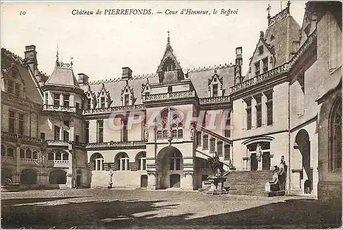 Ansichtskarte AK Ch�teau de Pierrefonds - Cour d'honneur le Beffroi