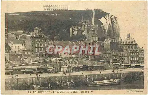 Cartes postales Le Treport - le Musoir et le quai Fran�ois 1er