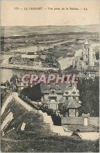 Cartes postales Le Treport - vue prise de la falaise