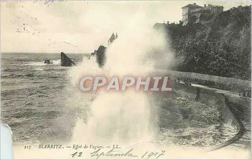 Ansichtskarte AK Biarritz - effet de vagues