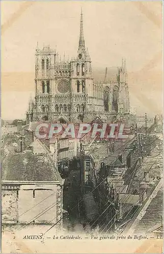 Cartes postales Amiens - la cathedrale - vue generale prise du Brffroi