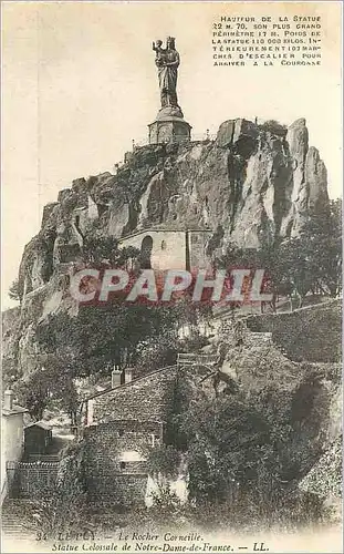 Cartes postales Le Puy - le Rocher Corneille - Statue colossale de Notre-Dame-de-France