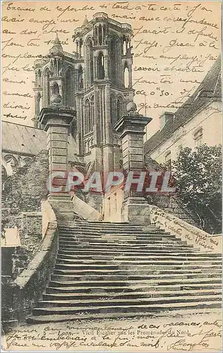 Cartes postales Laon - vieil escalier sur les promenades du nord