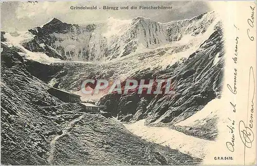 Cartes postales Grindelwald - Baregg und die Fiescherhorner