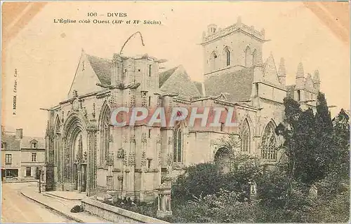 Cartes postales Dives l'eglise cote ouest