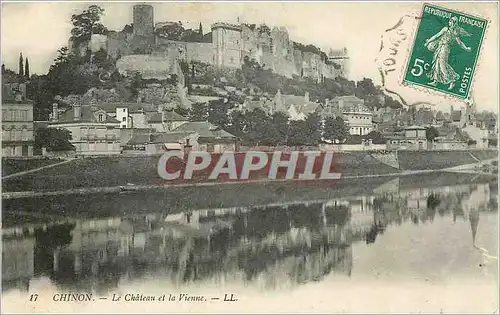 Cartes postales Chinon le ch�teau et la Vienne