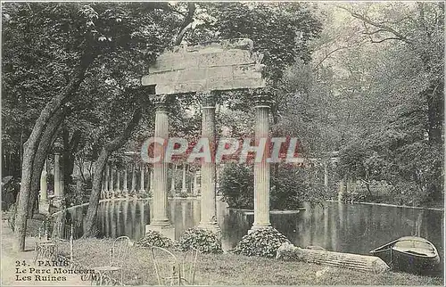 Cartes postales Paris le parc Monceau les ruines