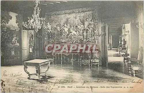 Cartes postales Pau - interieur du ch�teau - salle des tapisseries