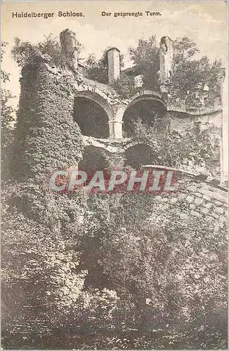 Cartes postales Heidelberger Schloss der gesprengte Turm