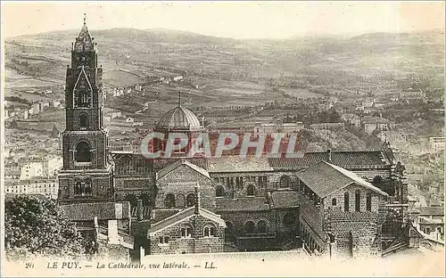 Cartes postales Le Puy la cathedrale vue laterale