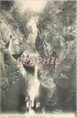 Cartes postales Aix-les-Bains - gorges du Sierroz Bateau