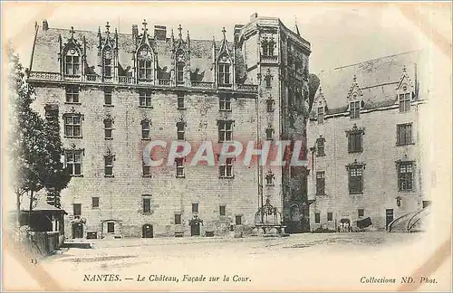 Cartes postales Nantes - le ch�teau fa�ade sur la cour