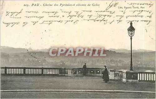 Cartes postales Pau chaine des Pyrenees et coteaux de Gelos