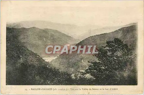 Cartes postales Ballon d'Alsace vue sur la vallee de Sewen et le lac d'Alfeld