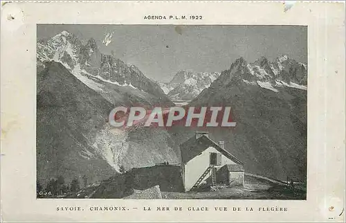 Cartes postales Savoie Chamonix la mer de glace vue de la Flegere