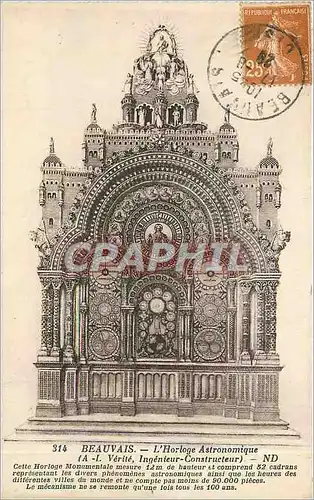 Cartes postales Beauvais l'horloge astronomique