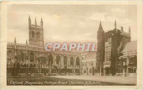 Cartes postales Oxford Magdalen college quad