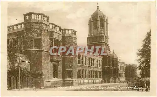 Cartes postales Oxford Christ church west front