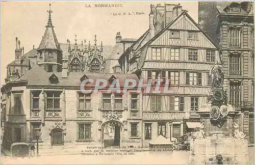 Ansichtskarte AK Rouen place de la pucelle