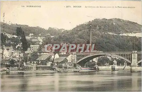 Cartes postales Rouen le coteau de Bonsecours et le pont aux Anglais