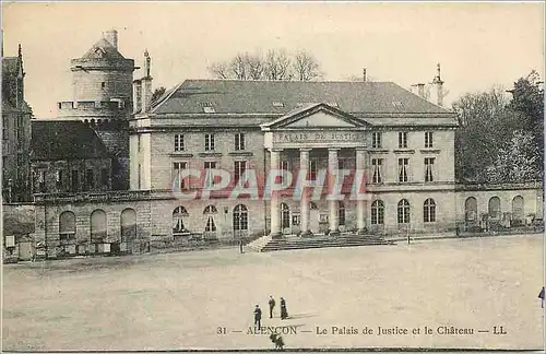 Cartes postales Alencon - le palais de justice et le ch�teau