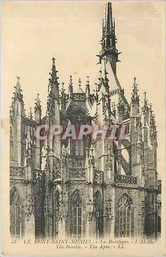 Cartes postales le Mont St-Michel la basilique l'abside