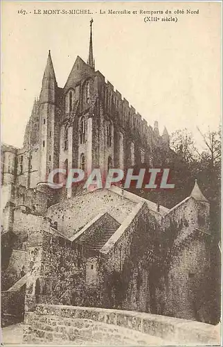 Ansichtskarte AK le Mont St-Michel la merveille et remparts du cote Nord