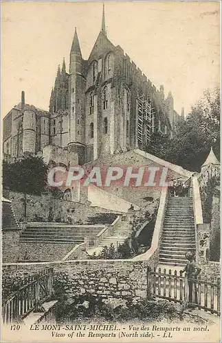 Ansichtskarte AK le Mont St-Michel vue des remparts au nord