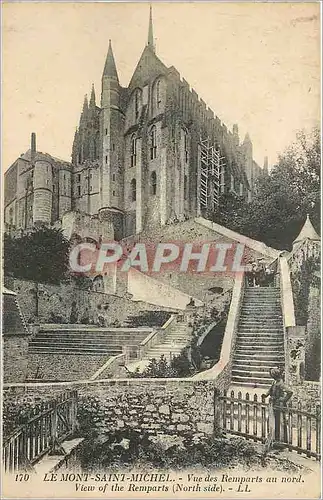 Cartes postales le Mont St-Michel vue des remparts au nord