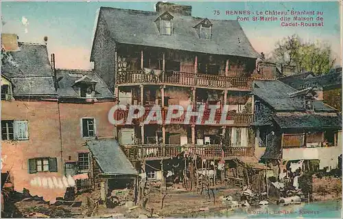 Ansichtskarte AK Rennes Le Ch�teau branlant au pont St-Martin dite maison de Cadet-Roussel