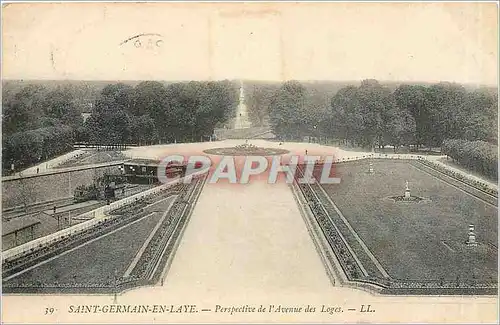 Cartes postales St-Germain-en-Laye perspective de l'avenue des Loges