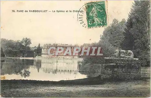 Ansichtskarte AK Parc de Rambouillet le sphinx et le ch�teau