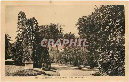 Cartes postales Cambrai le jardin public