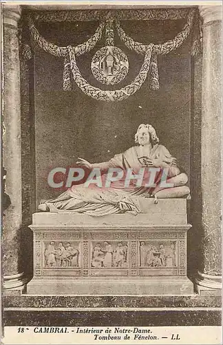 Cartes postales Cambrai Interieur de Notre Dame Tombeau de Fenelon