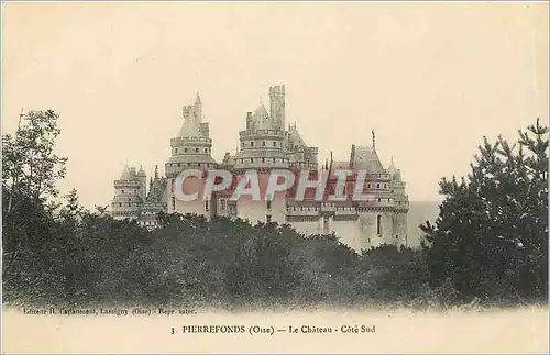 Cartes postales Pierrefonds Le ch�teau Cote Sud