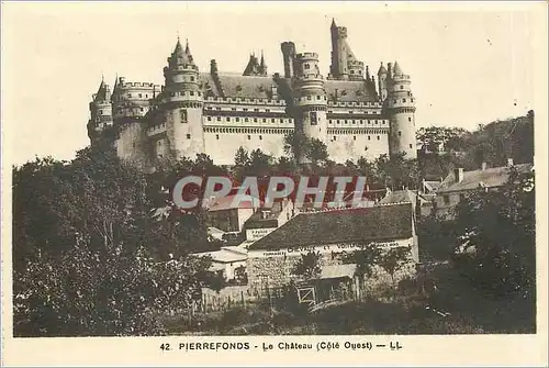 Cartes postales Pierrefonds Le ch�teau Cote Ouest