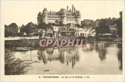 Cartes postales Pierrefonds Le lac et le ch�teau