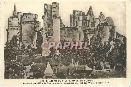 Ansichtskarte AK Ch�teau de Pierrefonds en ruines